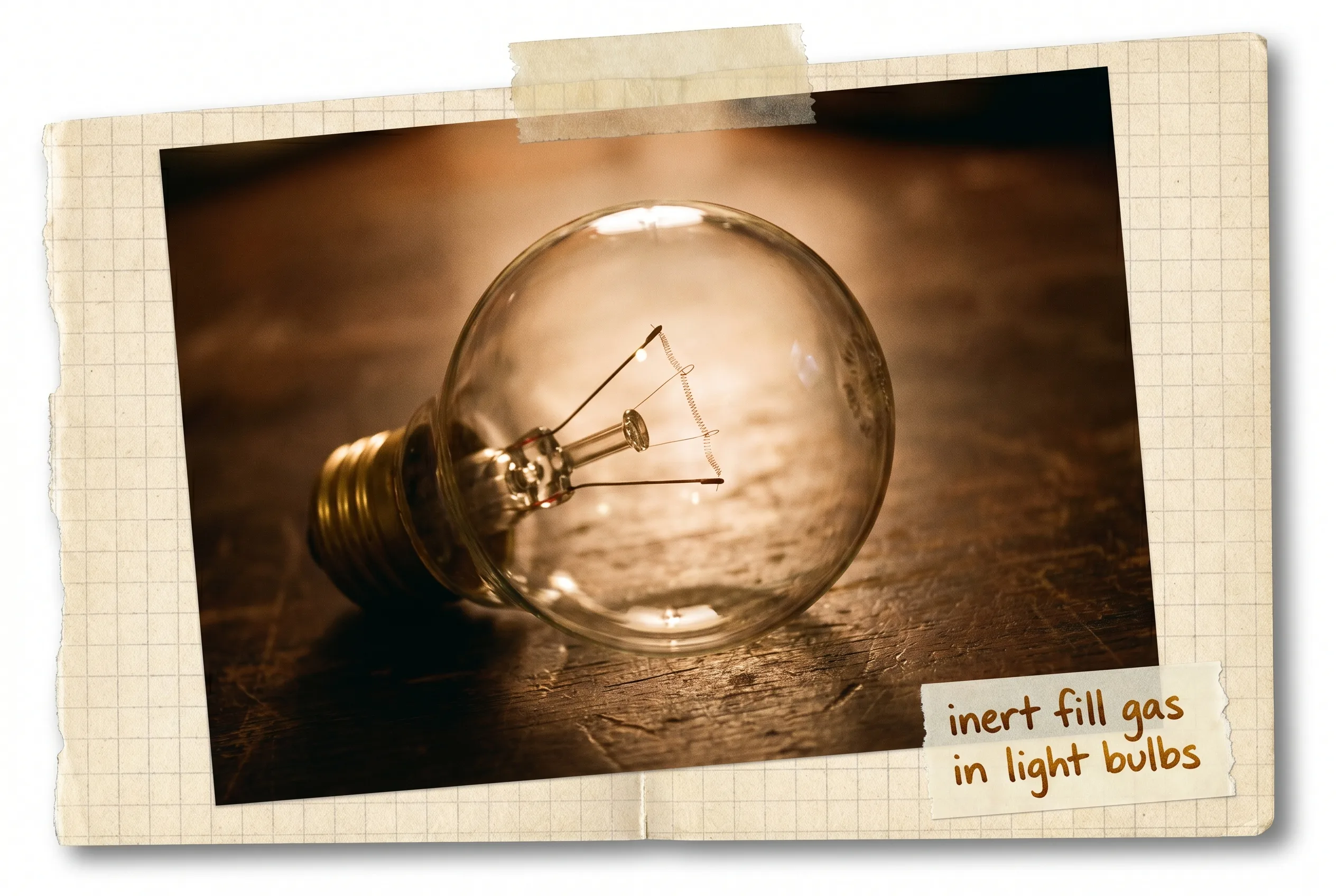 A clear glass incandescent light bulb showing the coiled tungsten filament inside.