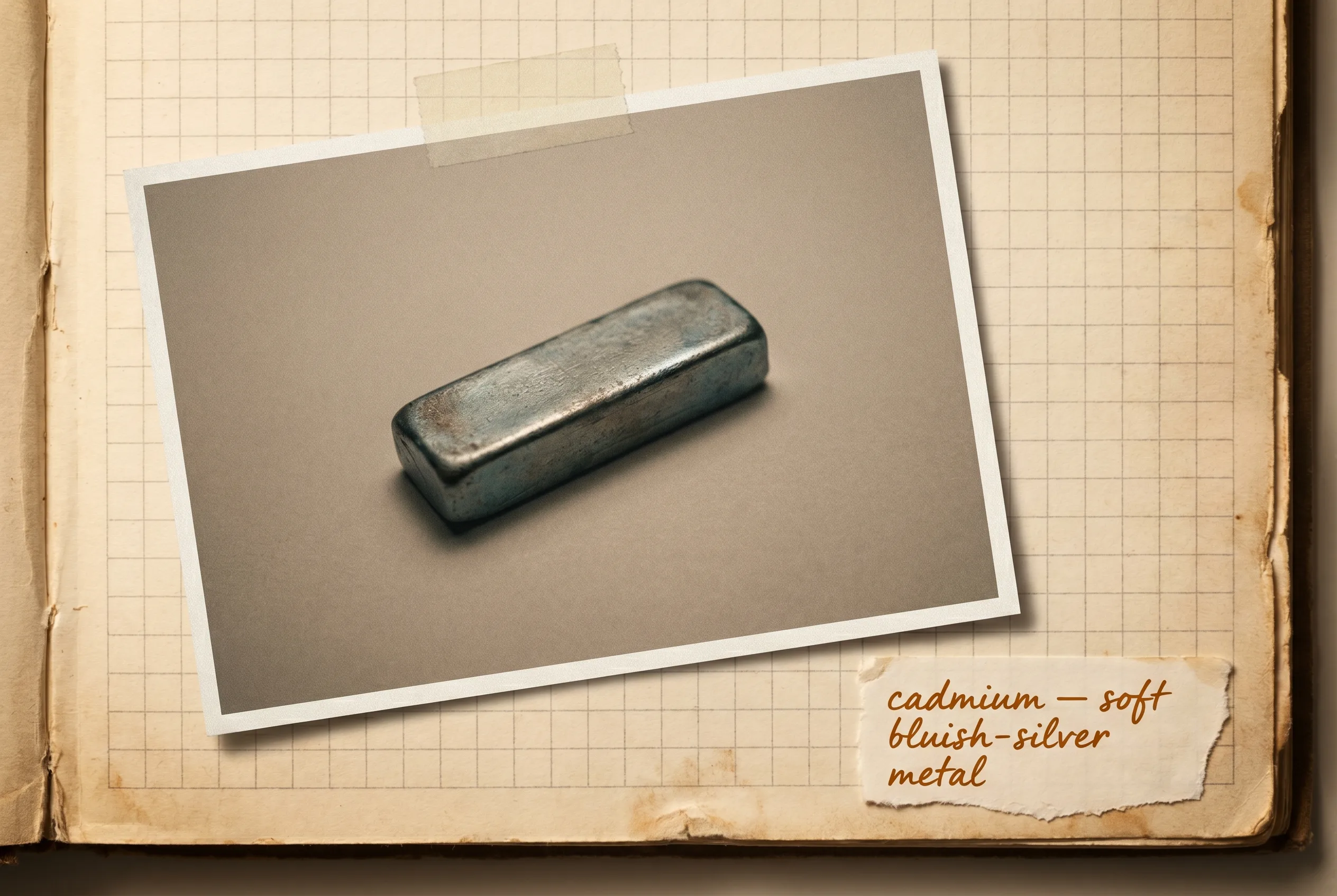 Soft bluish-silver metal bar with a faint blue-gray tint on a plain surface.
