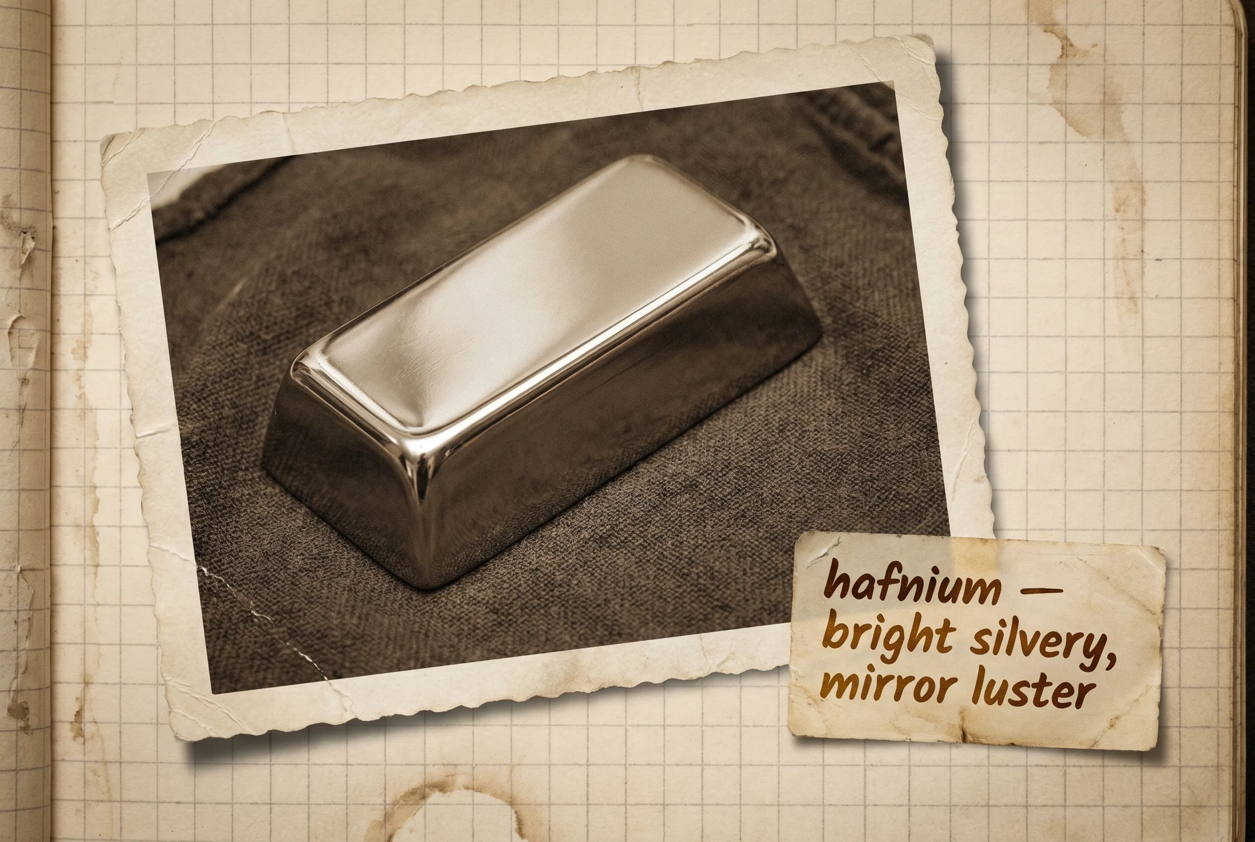 Bright silvery metal ingot with a clean mirror-like luster on dark cloth.